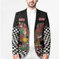 Hippie Christmas Blazer Doodle Style - Wonder Print Shop