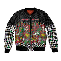 Hippie Christmas Bomber Jacket Doodle Style - Wonder Print Shop