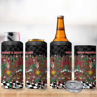 Hippie Christmas 4 in 1 Can Cooler Tumbler Doodle Style - Wonder Print Shop