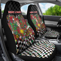 Hippie Christmas Car Seat Cover Doodle Style - Wonder Print Shop