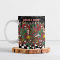 Hippie Christmas Ceramic Mug Doodle Style - Wonder Print Shop