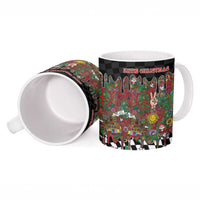 Hippie Christmas Ceramic Mug Doodle Style - Wonder Print Shop