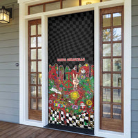 Hippie Christmas Door Cover Doodle Style - Wonder Print Shop