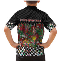 Hippie Christmas Family Matching Mermaid Dress and Hawaiian Shirt Doodle Style - Wonder Print Shop