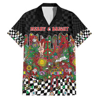 Hippie Christmas Family Matching Mermaid Dress and Hawaiian Shirt Doodle Style - Wonder Print Shop