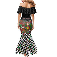 Hippie Christmas Family Matching Mermaid Dress and Hawaiian Shirt Doodle Style - Wonder Print Shop