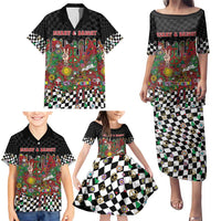 Hippie Christmas Family Matching Puletasi and Hawaiian Shirt Doodle Style - Wonder Print Shop