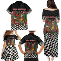 Hippie Christmas Family Matching Puletasi and Hawaiian Shirt Doodle Style - Wonder Print Shop