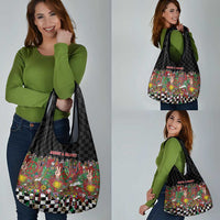 Hippie Christmas Grocery Bag Doodle Style - Wonder Print Shop