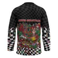 Hippie Christmas Hockey Jersey Doodle Style - Wonder Print Shop