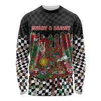 Hippie Christmas Long Sleeve Shirt Doodle Style - Wonder Print Shop