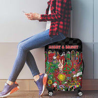 Hippie Christmas Luggage Cover Doodle Style - Wonder Print Shop