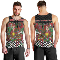 Hippie Christmas Men Tank Top Doodle Style - Wonder Print Shop