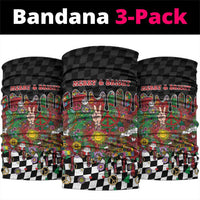 Hippie Christmas Neck Gaiter Doodle Style - Wonder Print Shop