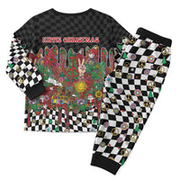 Hippie Christmas Pajama Set Doodle Style - Wonder Print Shop
