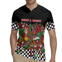 Hippie Christmas Rugby Jersey Doodle Style - Wonder Print Shop