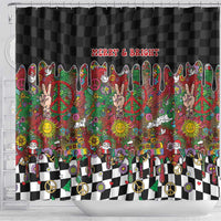 Hippie Christmas Shower Curtain Doodle Style - Wonder Print Shop