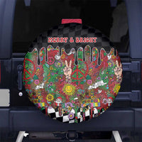 Hippie Christmas Spare Tire Cover Doodle Style - Wonder Print Shop