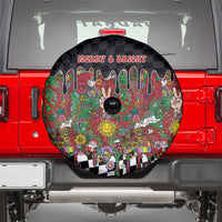 Hippie Christmas Spare Tire Cover Doodle Style - Wonder Print Shop