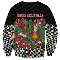 Hippie Christmas Sweatshirt Doodle Style - Wonder Print Shop