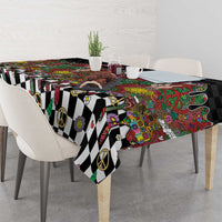 Hippie Christmas Tablecloth Doodle Style - Wonder Print Shop