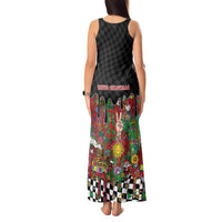 Hippie Christmas Tank Maxi Dress Doodle Style - Wonder Print Shop