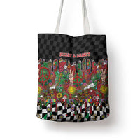 Hippie Christmas Tote Bag Doodle Style - Wonder Print Shop