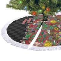 Hippie Christmas Tree Skirt Doodle Style - Wonder Print Shop