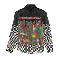 Hippie Christmas Women Casual Shirt Doodle Style - Wonder Print Shop