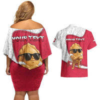 Personalized Poland Couples Matching Off Shoulder Short Dress and Hawaiian Shirt The Cool Pierogi Funny Style