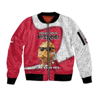 Personalized Poland Sleeve Zip Bomber Jacket The Cool Pierogi Funny Style