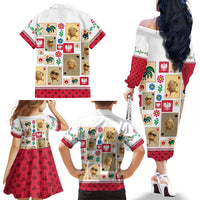 Poland Family Matching Off The Shoulder Long Sleeve Dress and Hawaiian Shirt Pierogi Tysiac 1000
