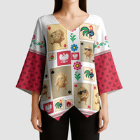 Poland Kimono Sleeve Blouse Pierogi Tysiac 1000