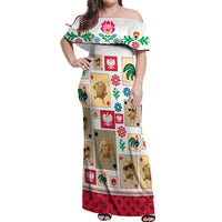 Poland Off Shoulder Maxi Dress Pierogi Tysiac 1000