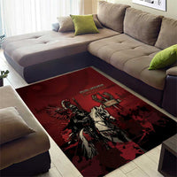 Polish Lithuanian Commonwealth Area Rug Winged Hussar Warrior Battle Of Vienna