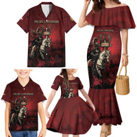 Polish Lithuanian Commonwealth Family Matching Mermaid Dress and Hawaiian Shirt Winged Hussar Warrior Battle Of Vienna