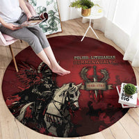 Polish Lithuanian Commonwealth Round Carpet Winged Hussar Warrior Battle Of Vienna