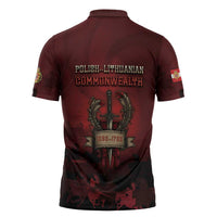 Polish Lithuanian Commonwealth Zipper Polo Shirt Winged Hussar Warrior Battle Of Vienna