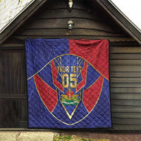 Custom Afro-Haitians Football Quilt Haitian Palm Tree Unique Style