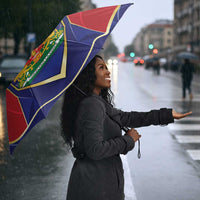 Custom Afro-Haitians Football Umbrella Haitian Palm Tree Unique Style