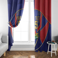 Custom Afro-Haitians Football Window Curtain Haitian Palm Tree Unique Style