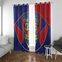 Custom Afro-Haitians Football Window Curtain Haitian Palm Tree Unique Style