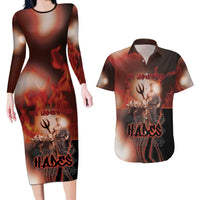 Ancient Greek Hades Couples Matching Long Sleeve Bodycon Dress and Hawaiian Shirt King Of The Underworld - Wonder Print Shop