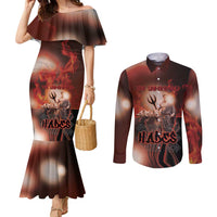 Ancient Greek Hades Couples Matching Mermaid Dress and Long Sleeve Button Shirt King Of The Underworld - Wonder Print Shop