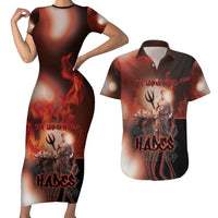 Ancient Greek Hades Couples Matching Short Sleeve Bodycon Dress and Hawaiian Shirt King Of The Underworld - Wonder Print Shop