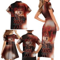 Ancient Greek Hades Family Matching Short Sleeve Bodycon Dress and Hawaiian Shirt King Of The Underworld - Wonder Print Shop