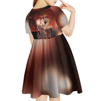 Ancient Greek Hades Kid Short Sleeve Dress King Of The Underworld - Wonder Print Shop