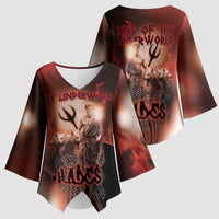 Ancient Greek Hades Kimono Sleeve Blouse King Of The Underworld - Wonder Print Shop