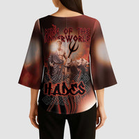 Ancient Greek Hades Kimono Sleeve Blouse King Of The Underworld - Wonder Print Shop