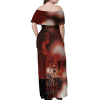 Ancient Greek Hades Off Shoulder Maxi Dress King Of The Underworld - Wonder Print Shop